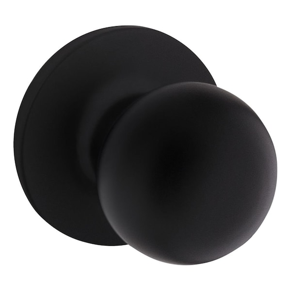 Safelock Regina Knob Passage Lock with RCAL Latch and RCS Strike Matte Black Finish SK1000RG-514 - main